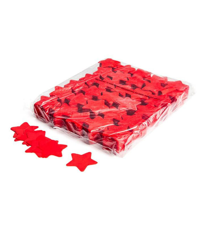 TCM FX - Lassú esésű Konfetti Csillag Ø 55mm - Piros - 1 kg